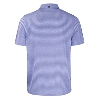 Men's Cutter & Buck Heather Royal San Jose State Spartans Forge Eco Stripe Stretch Recycled Polo