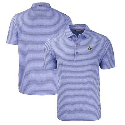 Men's Cutter & Buck Heather Royal San Jose State Spartans Forge Eco Stripe Stretch Recycled Polo