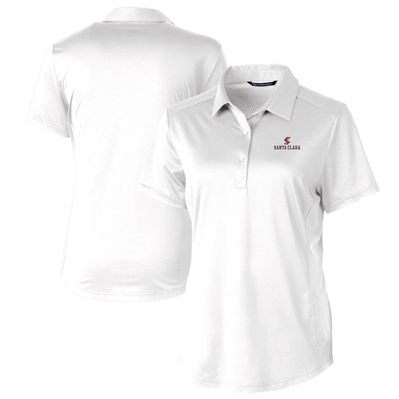 Polo extensible texturé Prospect pour femme Cutter & Buck, blanc, des Broncos de Santa Clara