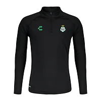 Men's Charly  Black Santos Laguna 2024/25 Quarter-Zip Pullover Top