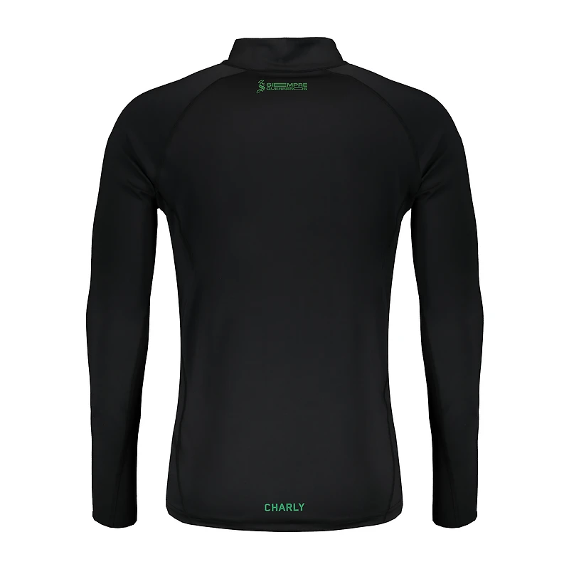 Men's Charly  Black Santos Laguna 2024/25 Quarter-Zip Pullover Top