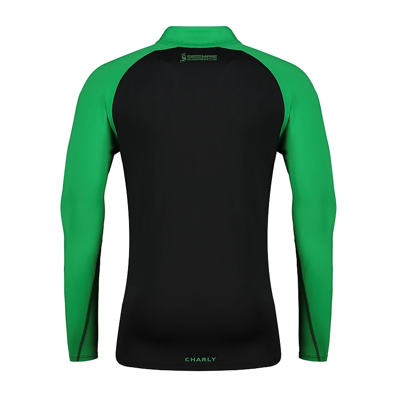 Haut à enfiler Charly Black Santos Laguna 2024/25 pour homme avec fermeture éclair quart de tour