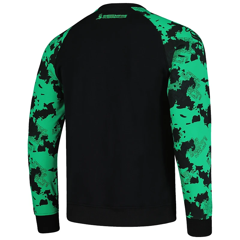 Men's Charly  Black Santos Laguna Raglan Pullover Sweatshirt