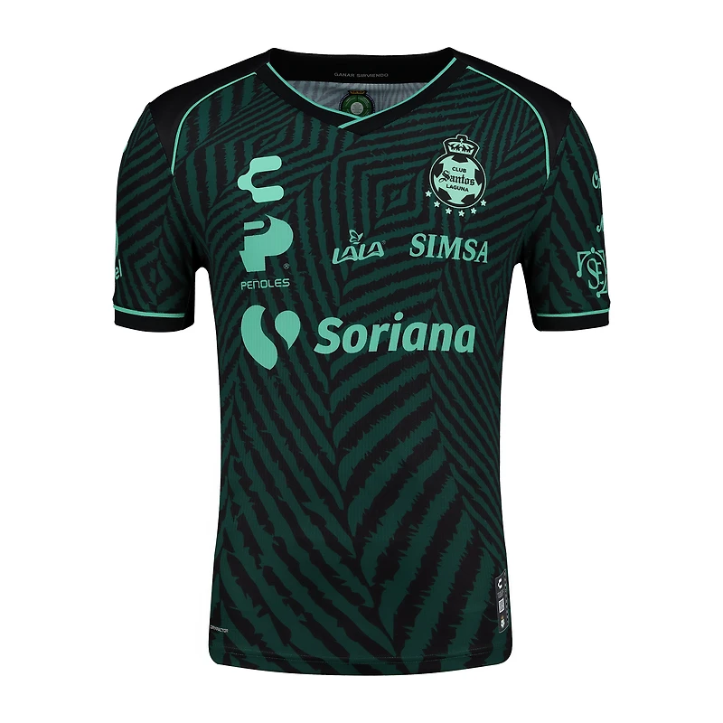Men's Charly Green Santos Laguna 2024/25 Away Authentic Jersey