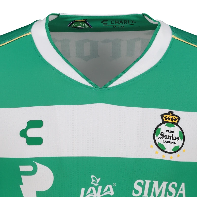 Men's Charly  Green Santos Laguna 2025/26 Home Authentic Jersey