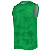 Haut d'entraînement sans manches à col en V Charly Green Santos Laguna pour homme