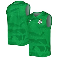 Haut d'entraînement sans manches à col en V Charly Green Santos Laguna pour homme