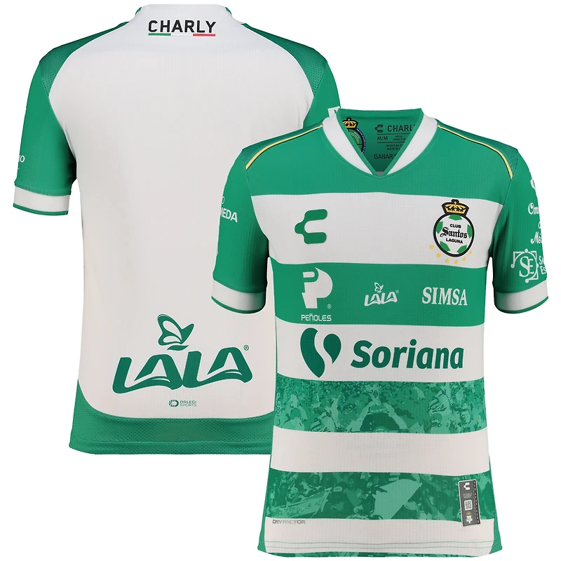 Youth Charly  Green Santos Laguna 2025/26 Home Authentic Jersey