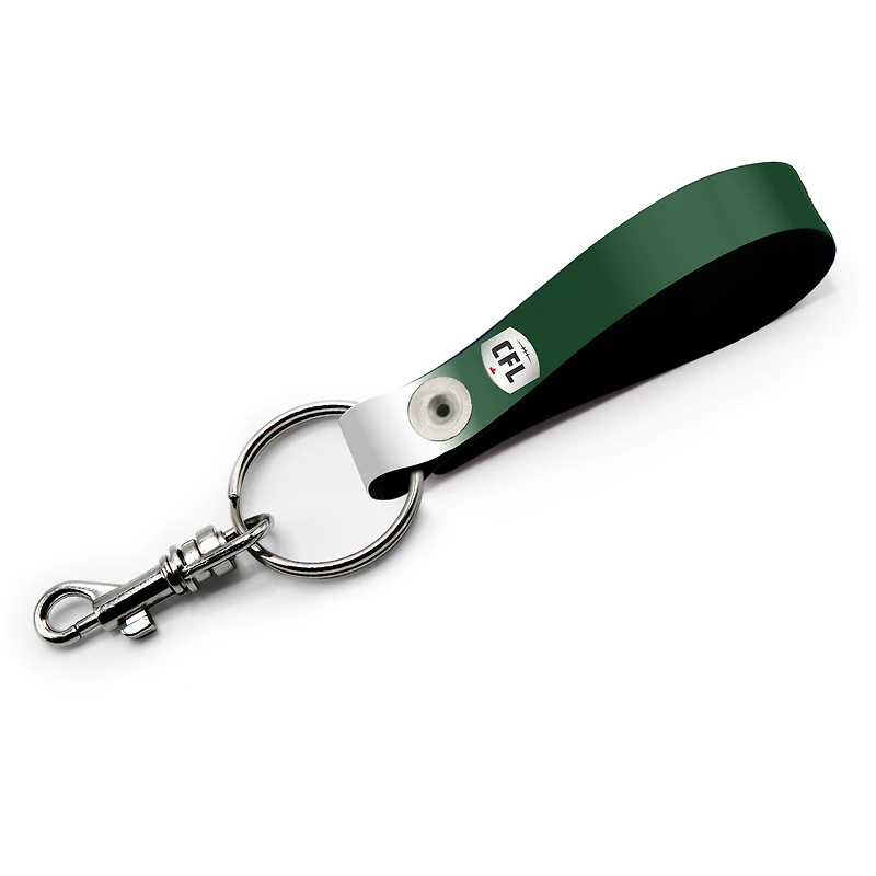 Porte-clés personnalisé en boucle en cuir des Roughriders de la Saskatchewan