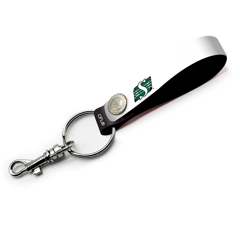  Saskatchewan Roughriders Personalized Leather Loop Keychain
