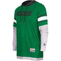 Sweat à capuche 5th & Ocean by New Era pour hommes, vert, Saskatchewan Roughriders Twofer