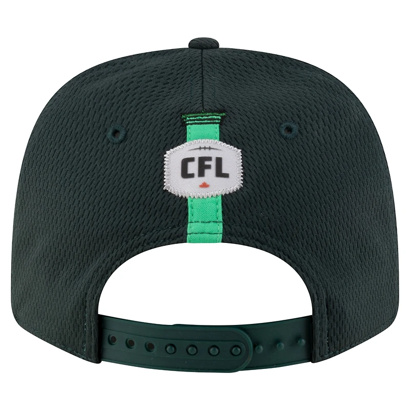 Men's New Era Dark Green Saskatchewan Roughriders Sideline Alternate 9SEVENTY Stretch-Snap Hat