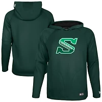 Sweat à capuche raglan New Era vert Saskatchewan Roughriders 2026 Sideline Metam pour homme