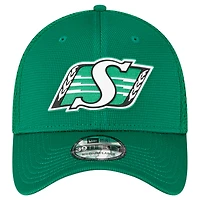 Casquette Flexline 39THIRTY Sideline des Roughriders de la Saskatchewan New Era verte pour homme