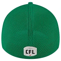 Casquette Flexline 39THIRTY Sideline des Roughriders de la Saskatchewan New Era verte pour homme