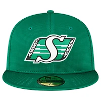 Men's New Era  Green Saskatchewan Roughriders Sideline 59FIFTY Fitted Hat