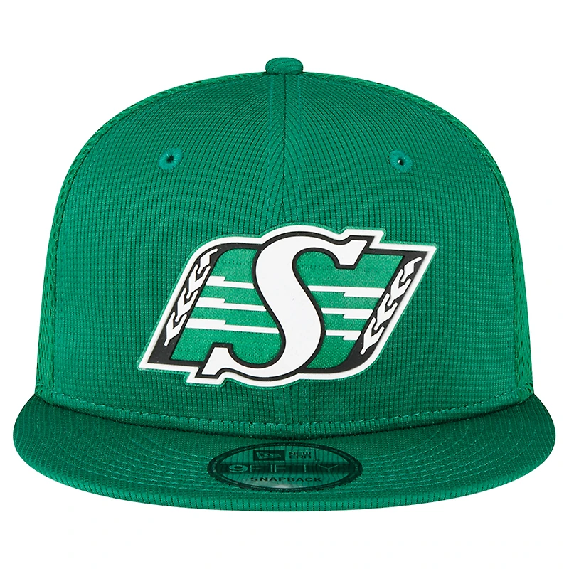 Men's New Era  Green Saskatchewan Roughriders Sideline 9FIFTY Snapback Hat