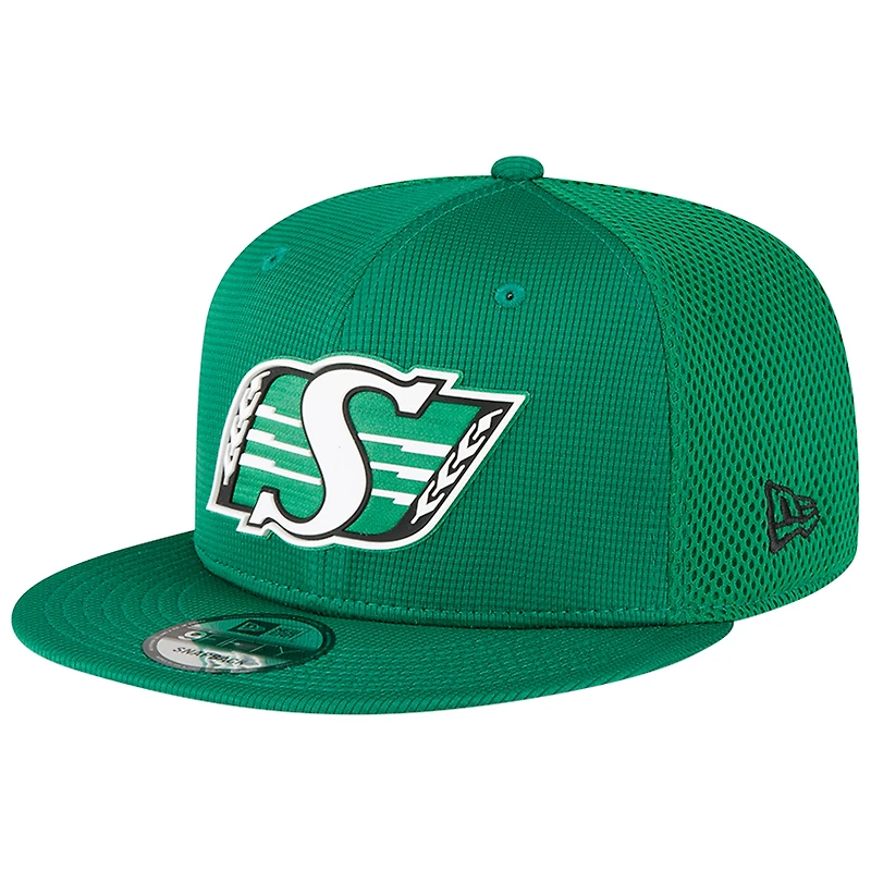 Men's New Era Green Saskatchewan Roughriders Sideline 9FIFTY Snapback Hat