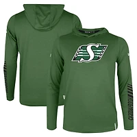 Men's New Era Green Saskatchewan Roughriders Sideline Corral Long Sleeve Hoodie T-Shirt