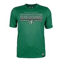 T-shirt de performance pour homme New Era vert Saskatchewan Roughriders