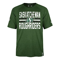 Men's New Era  Green Saskatchewan Roughriders Sideline Varsity Performance T-Shirt
