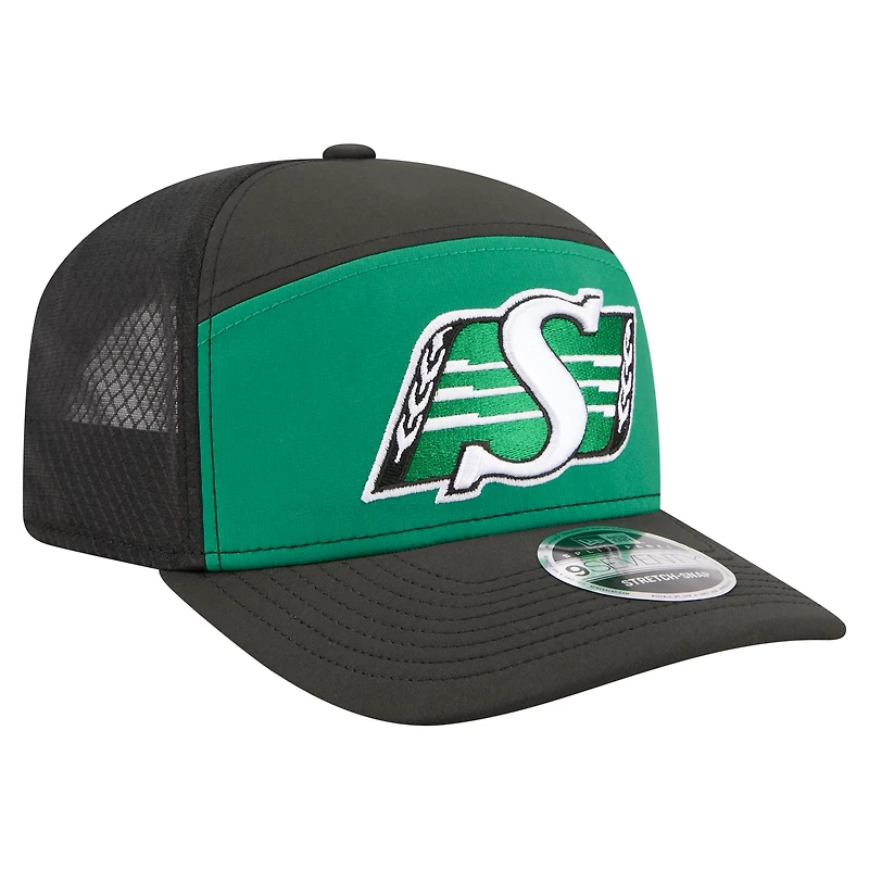Casquette ajustable New Era Kelly Green Saskatchewan Roughriders 2026 Sideline 9SEVETNTY pour homme