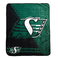 Jeté en peluche des Roughriders de la Saskatchewan 50" x 60"