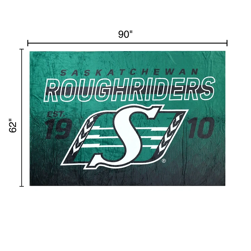 Couverture familiale des Roughriders de la Saskatchewan (62 po x 90 po)