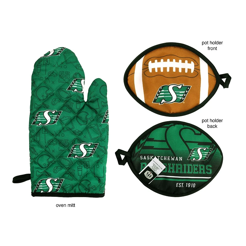 Saskatchewan Roughriders Two-Piece Kitchen Mitt Set
