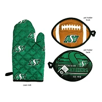 Saskatchewan Roughriders Two-Piece Kitchen Mitt Set