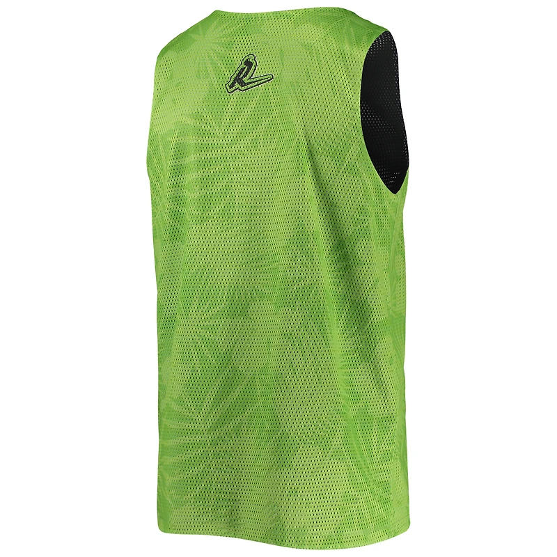 Men's FOCO Green/Black Saskatchewan Rush Reversible Mesh Tank Top