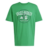 T-shirt homme adidas vert de l'équipe nationale d'Arabie saoudite pour les qualifications la Coupe du monde FIFA 2026