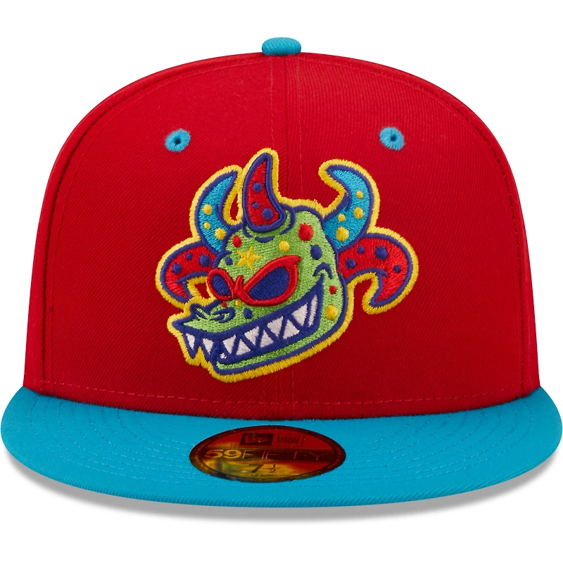 Men's New Era Red/Turquoise Vejigantes De Scranton/Wilkes-Barre Copa La Diversion 59FIFTY Fitted Hat