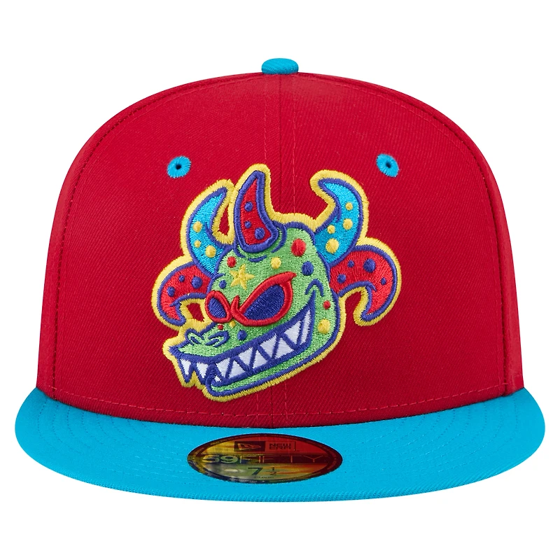 Casquette ajustée Scranton Wilkes-Barre RailRiders Copa de la Diversión 59FIFTY rouge New Era pour homme