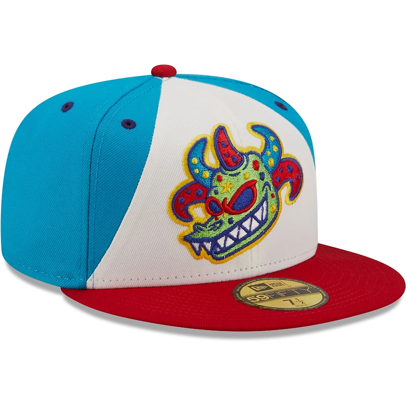 Men's New Era White/Red Vejigantes De Scranton/Wilkes-Barre Copa La Diversion 59FIFTY Fitted Hat