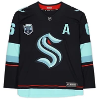 Adam Larsson Deep Sea Blue Seattle Kraken Autographed Fanatics Breakaway Jersey with Inaugural Season Jersey Patch