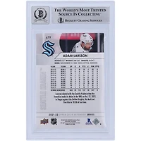 Adam Larsson Seattle Kraken Autographed 2021-22 Upper Deck Extended Series #679 Beckett Fanatics Witnessed Authenticated 10 Card