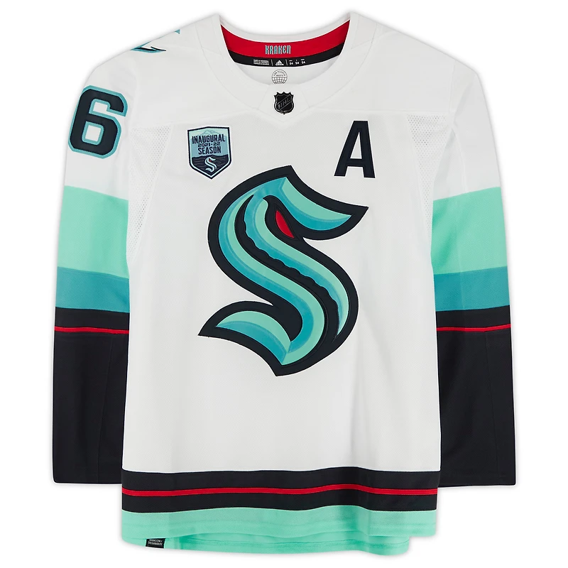 Adam Larsson White Seattle Kraken Autographed adidas Authentic Jersey with Inaugural Season Jersey Patch