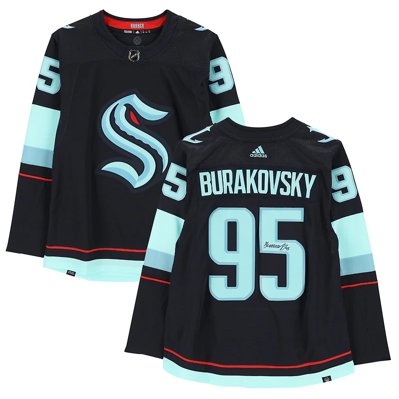 Andre Burakovsky Seattle Kraken Autographed Navy Adidas Authentic Jersey
