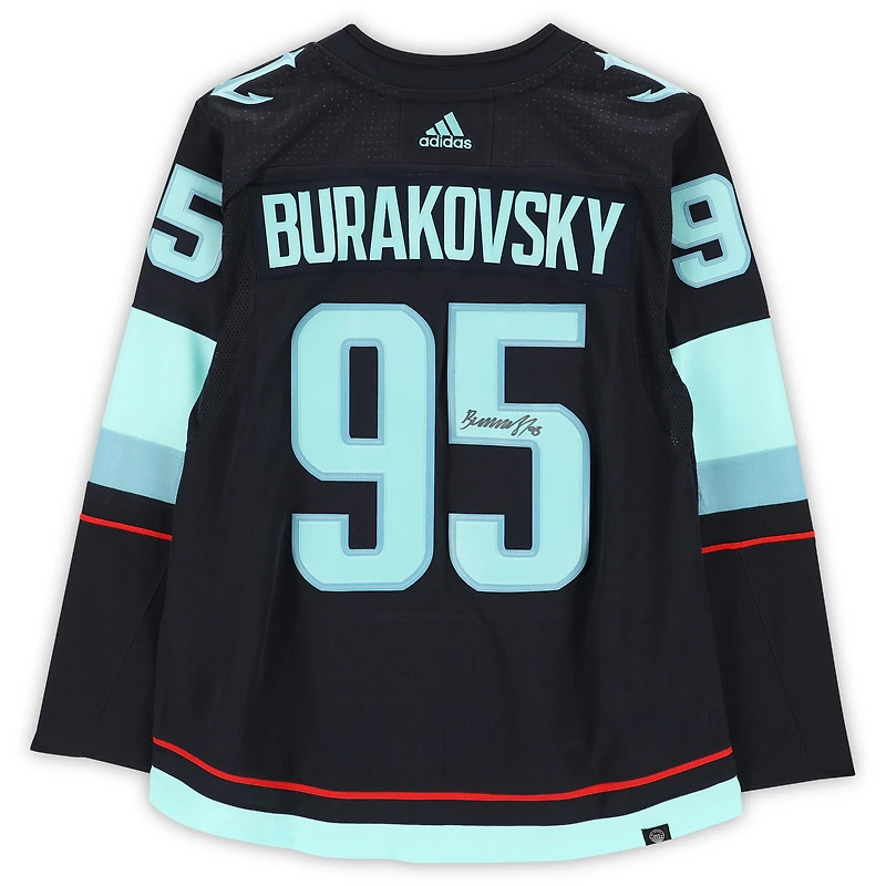 Andre Burakovsky Seattle Kraken Autographed Navy Adidas Authentic Jersey