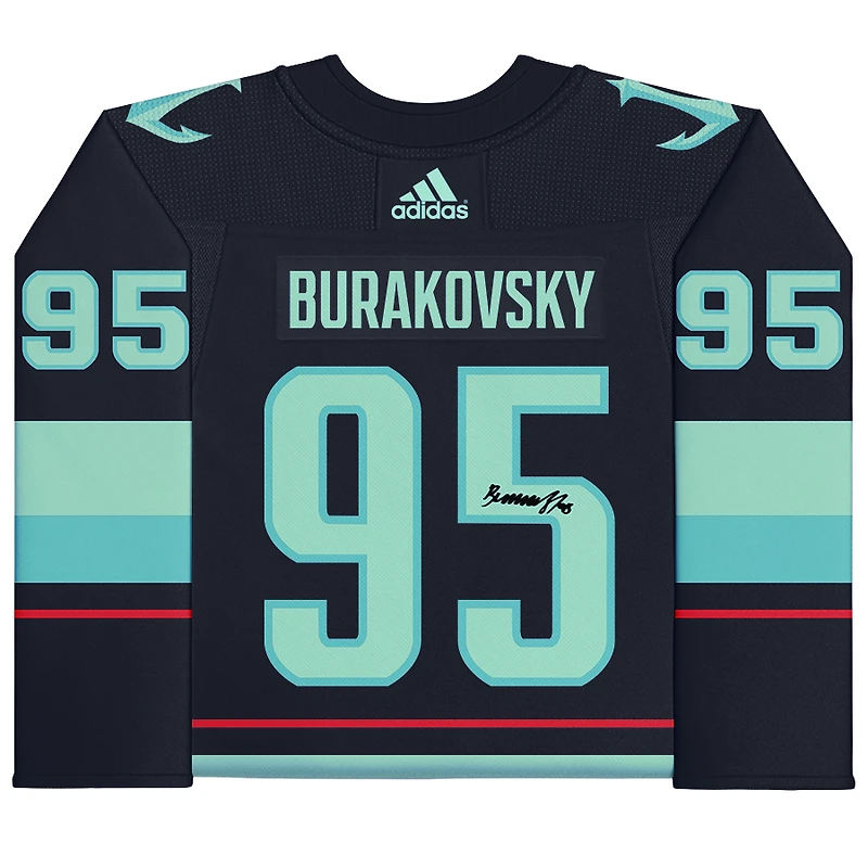 Andre Burakovsky Seattle Kraken Autographed Navy Adidas Authentic Jersey