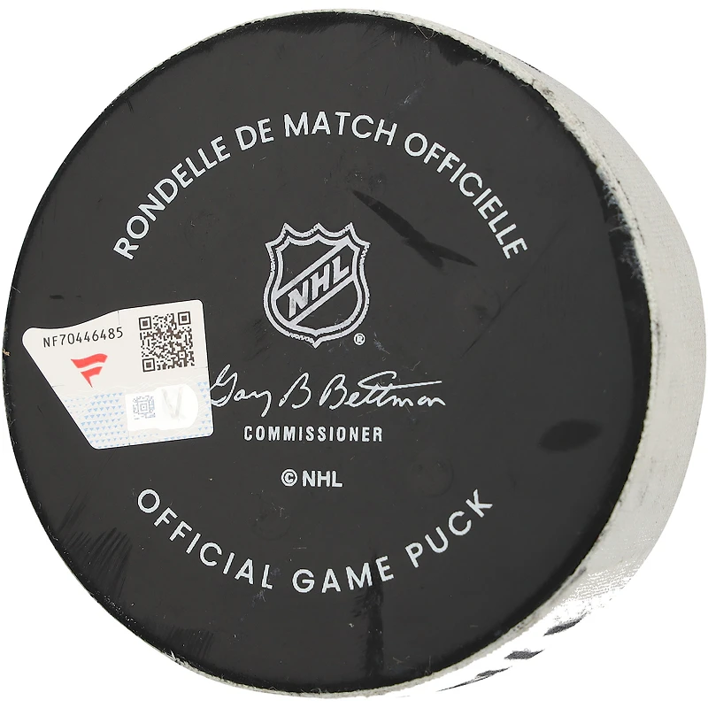 Berkly Catton Seattle Kraken Game-Used Goal Puck vs. New York Rangers on January 12, 2026