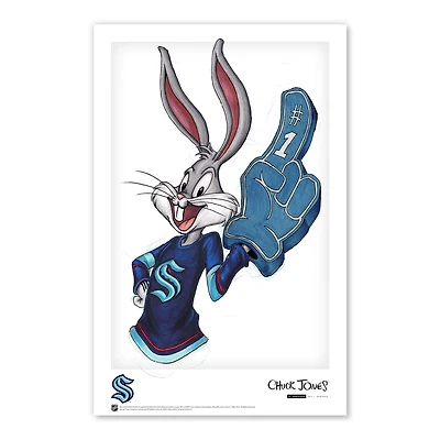Bugs Bunny Seattle Kraken 11" x 17" Looney Tunes Poster Print