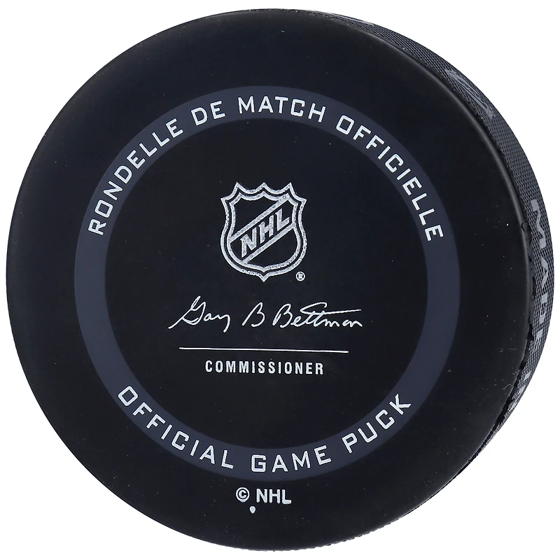 Rondelle de match officielle autographiée par Chris Driedger du Seattle Kraken pour la saison inaugurale 2021-22