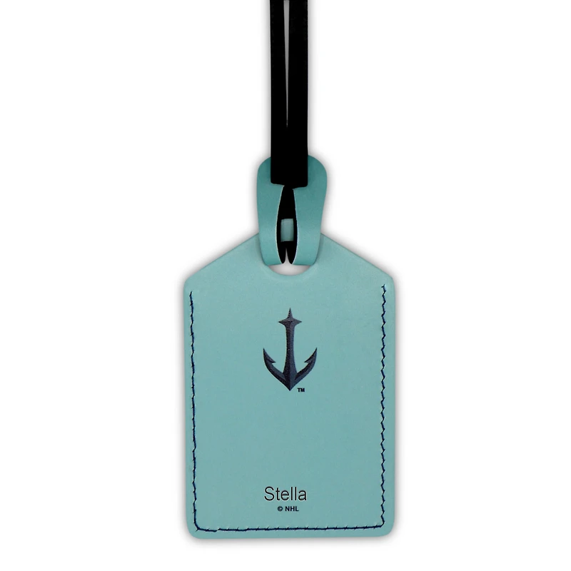 Étiquette de bagage en cuir personnalisée Seattle Kraken Deep Sea Blue