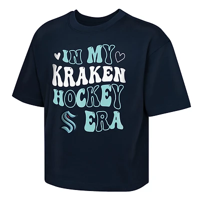 Girls Youth Outerstuff  Deep Sea Blue Seattle Kraken My Era Boxy T-Shirt