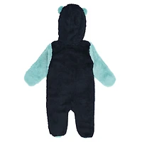 Infant & Newborn Outerstuff Navy Seattle Kraken Stay Napping Fleece Bunting Full-Zip Hooded Sleeper
