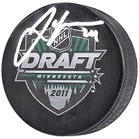 Rondelle de hockey autographiée par Jamie Oleksiak du Seattle Kraken avec logo du repêchage de la LNH 2011