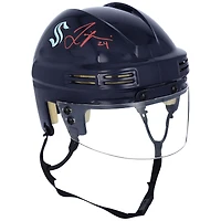 Mini casque bleu marine autographié par Jamie Oleksiak (Seattle Kraken)