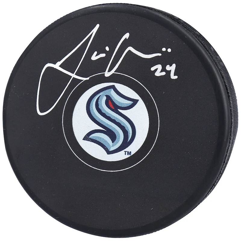 Jamie Oleksiak Seattle Kraken Autographed Hockey Puck